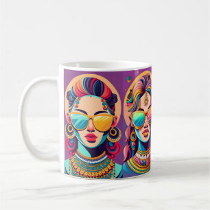 Mädchen vintage kaffeetasse