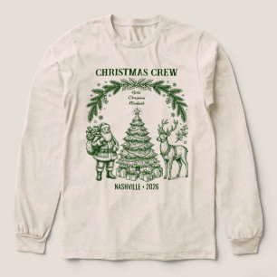 Mädchen Vintage Weihnachtsreise Tri-Blend Shirt