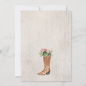 Mädchen-Vintage wilde Westgeburtstags-Einladung Einladung (Rückseite)