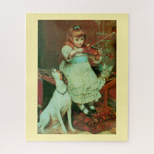 Mädchen Violine spielen Puzzle (Vertikal)