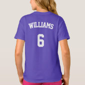 Mädchen Volleyball Benutzerdefinierter Teamname /  T-Shirt (Rückseite)