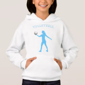 Mädchen Volleyball Hoodie mit Namen auf der Rückse (Vorderseite)