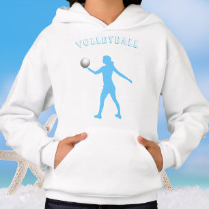 Mädchen Volleyball Hoodie mit Namen auf der Rückse
