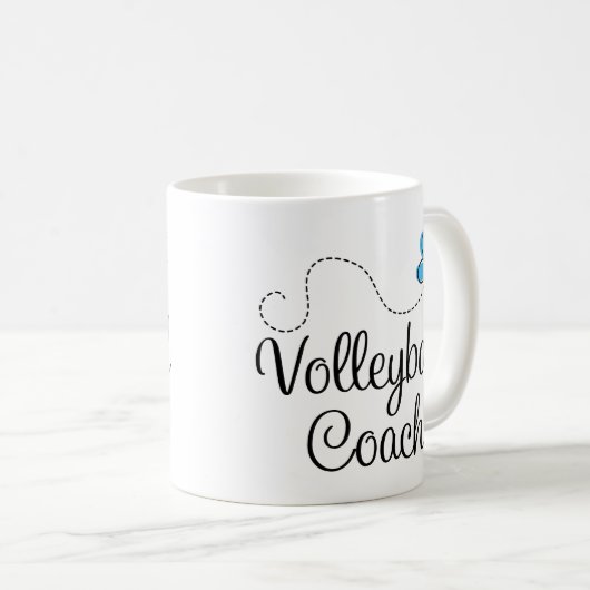 Mädchen-Volleyball-Trainer-Geschenk Kaffeetasse (VorderseiteRechts)