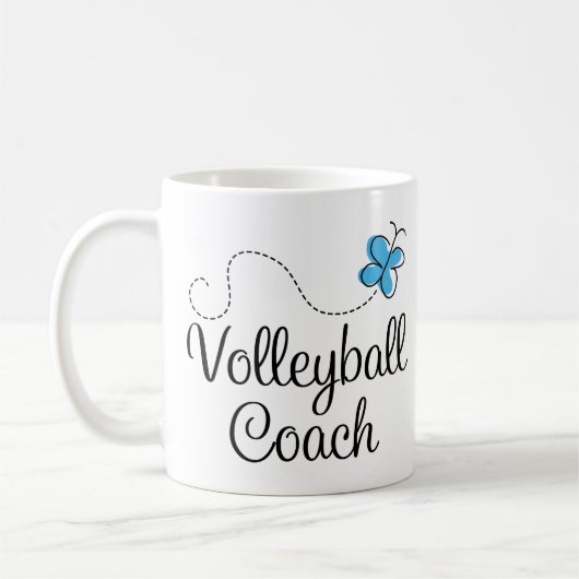 Mädchen-Volleyball-Trainer-Geschenk Kaffeetasse (Links)