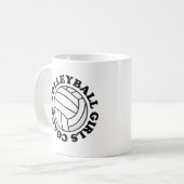 Mädchen-Volleyball-Trainer-Geschenk Kaffeetasse (Vorderseite Links)