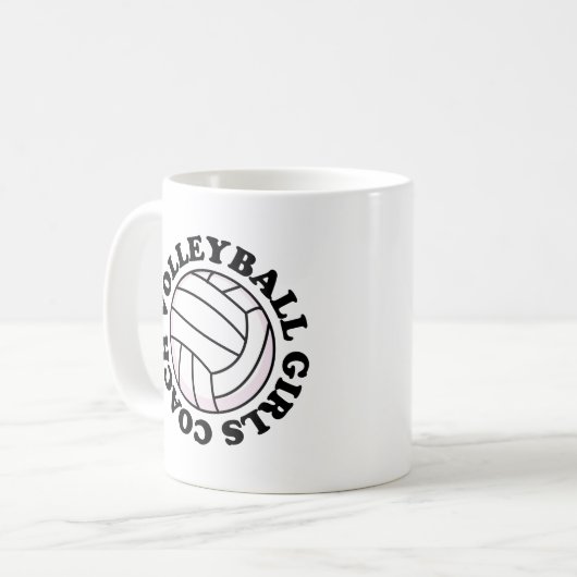 Mädchen-Volleyball-Trainer-Geschenk Kaffeetasse (Vorderseite Links)