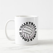 Mädchen-Volleyball-Trainer-Geschenk Kaffeetasse (Links)