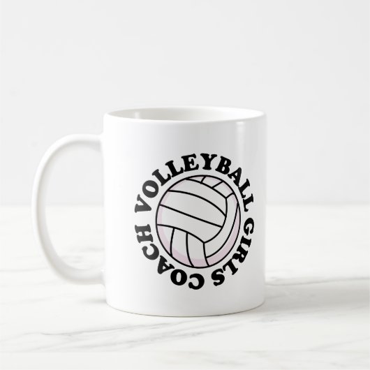 Mädchen-Volleyball-Trainer-Geschenk Kaffeetasse (Links)
