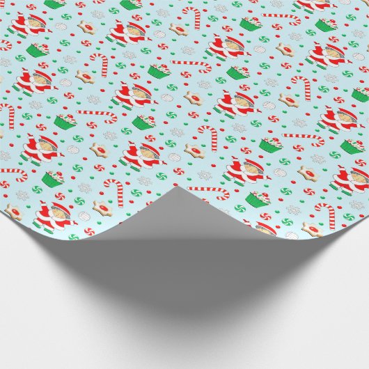 Mädchen Volleyball Weihnachtsfeiertag Geschenkpapier (Ecke)