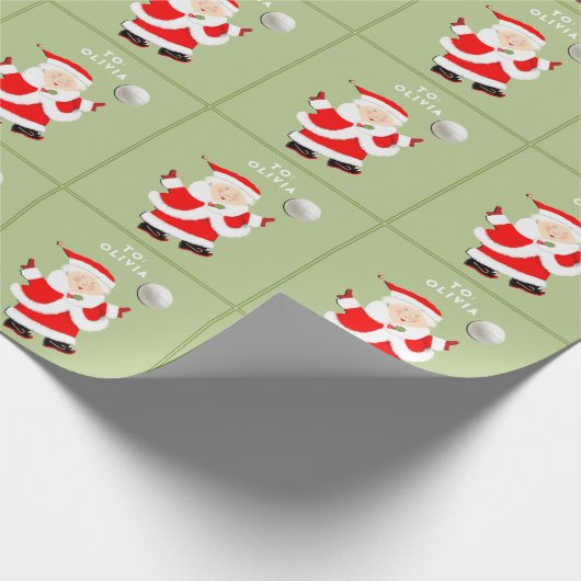 Mädchen Volleyball Weihnachtsgeschenk Geschenkpapier (Ecke)