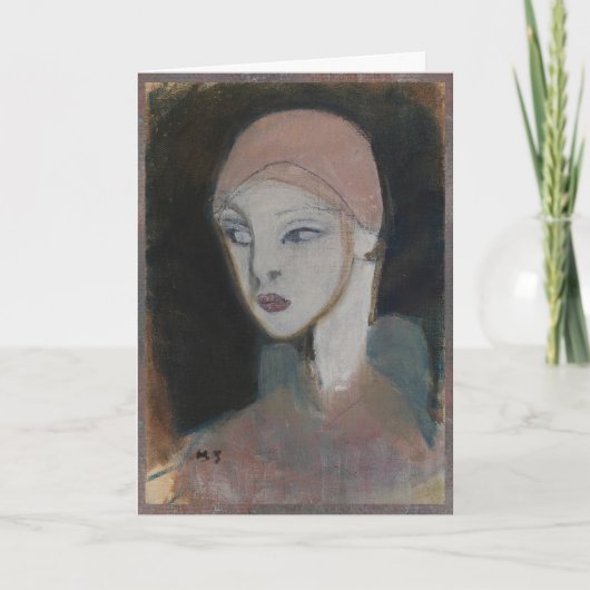 Mädchen von der Insel, Schjerfbeck Dankeskarte (Vorderseite)