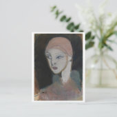 Mädchen von der Insel, Schjerfbeck Postkarte (Stehend Vorderseite)