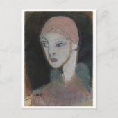 Mädchen von der Insel, Schjerfbeck Postkarte (Vorderseite)