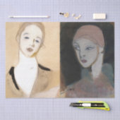 Mädchen von der Insel, Schjerfbeck Seidenpapier (Handwerk)