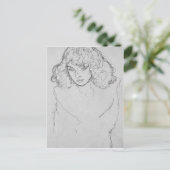 Mädchen von Gustav Klimt Postkarte (Stehend Vorderseite)