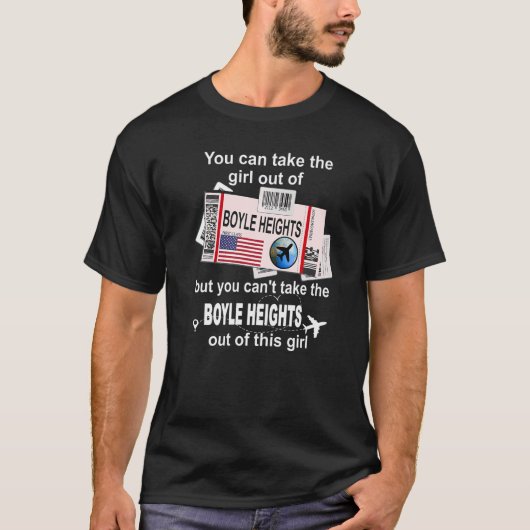 Mädchen von L A Boarding Pass Flight Ticket Boyle T-Shirt (Vorderseite)
