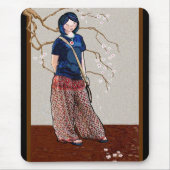 Mädchen von Sakura 2 Mousepad (Vorne)