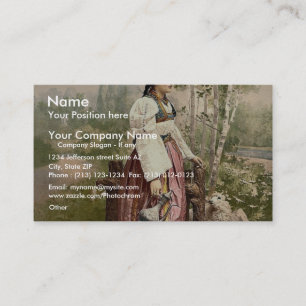 Mädchen von Sarajevo, Bosnien, Austro-Ungarn Visitenkarte