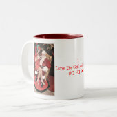 Mädchen von Schwingen-Weihnachten Zweifarbige Tasse (Vorderseite Links)