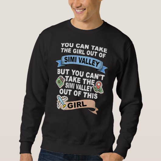 Mädchen von Simi Valley City Premium Sweatshirt (Vorderseite)