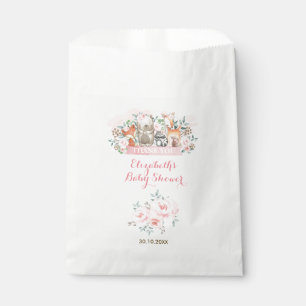Mädchen-Waldtier-Rosa-Blumengeburtstags-Party Geschenktütchen