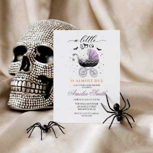 Mädchen Wasserfarbe Halloween Baby Shower Little B Einladung