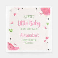 Mädchen Wassermelone Baby Shower Serviette