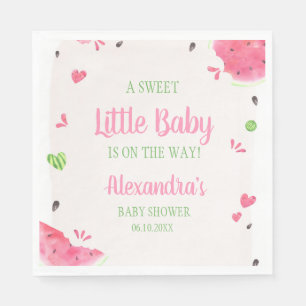 Mädchen Wassermelone Baby Shower Serviette