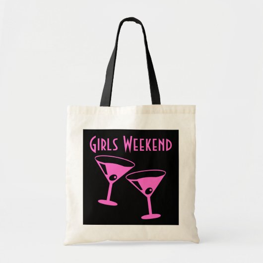 Mädchen weekend Partytasche mit rosa Tragetasche (Vorne)