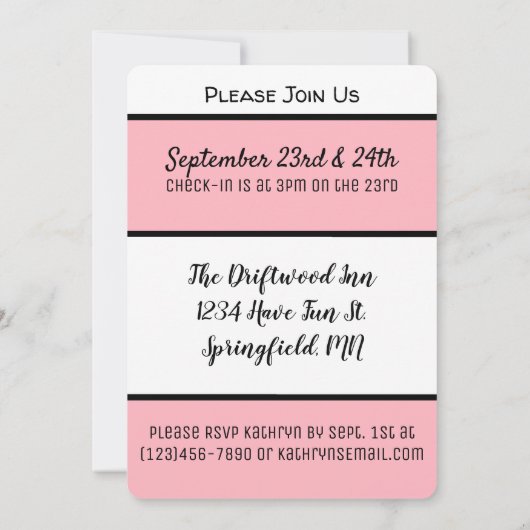 Mädchen weg einladung (Rückseite)