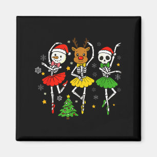 Mädchen Weihnachts-Ballett-Skelett-Ballerina Fraue Magnet