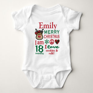Mädchen-WeihnachtsShirt-Mädchen-2. Baby Strampler