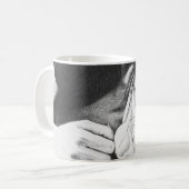 Mädchen weinen mit Rose Surreal zeichnend Kunst Kaffeetasse (Vorderseite Links)