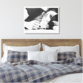 Mädchen weinen mit Rose Surreal zeichnend Kunst Leinwanddruck (Insitu (Schlafzimmer))