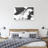Mädchen weinen mit Rose Surreal zeichnend Kunst Leinwanddruck (Insitu (Schlafzimmer))