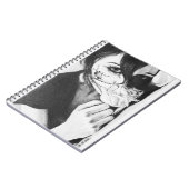 Mädchen weinen mit Rose Surreal zeichnend Kunst Notizblock (Linke Seite)