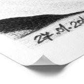 Mädchen weinen mit Rose Surreal zeichnend Kunst Poster (Ecke)