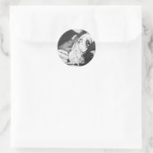 Mädchen weinen mit Rose Surreal zeichnend Kunst Runder Aufkleber (Tasche)