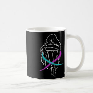 Mädchen weint Introvertierte Suizidpräventionsbewu Kaffeetasse