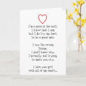 Mädchen, weißt du, ich Liebe dich! Karte (Gelbe Blume)