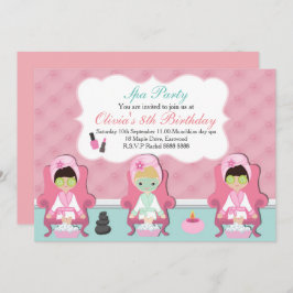 Mädchen Wellness-Center-, deneinladung Party Einladung