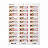 Mädchen Welpen Hund Valentine's Day Address Labels (Vorne)