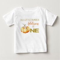 Mädchen wenig Kürbis-1. Geburtstags-T - Shirt