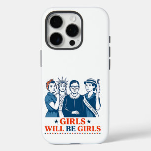 Mädchen werden Girls Patriotic Feminist 4. Juli iPhone 16 Pro Hülle