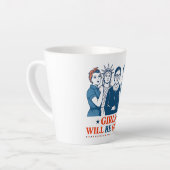 Mädchen werden Girls Patriotic Feminist 4. Juli Milchtasse (Linke Ecke)