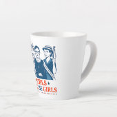 Mädchen werden Girls Patriotic Feminist 4. Juli Milchtasse (Rechte Ecke)