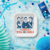 Mädchen werden Girls Patriotic Feminist 4. Juli Pappteller (Party)