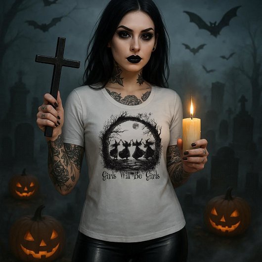 Mädchen werden Mädchen Hexen sein T-Shirt