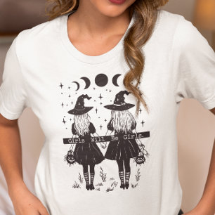 Mädchen werden Mädchen Hexen Vintage Hexerei Tri-Blend Shirt